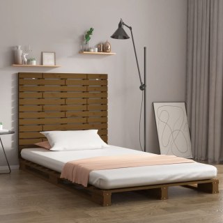 Wezgłowie łóżka, miodowy brąz, 126x3x91,5 cm, drewno sosnowe