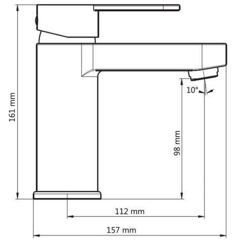 SCHÜTTE Bateria umywalkowa ELEPHANT z mieszaczem, matowa czerń