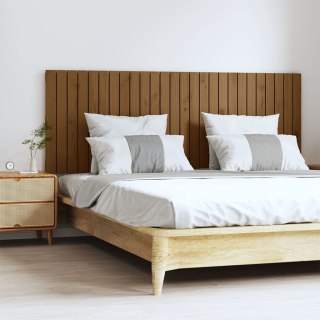 Wezgłowie łóżka, miodowy brąz, 166x3x60 cm, lite drewno sosnowe