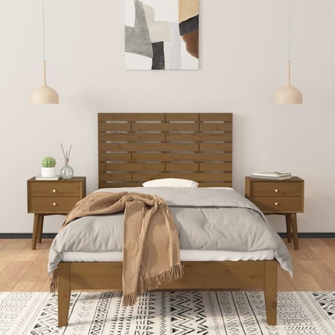 Wezgłowie łóżka, miodowy brąz, 81x3x63 cm, lite drewno sosnowe