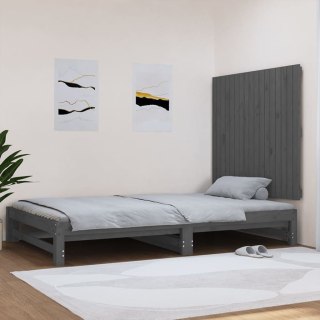 Wezgłowie łóżka, szare, 108x3x90 cm, lite drewno sosnowe