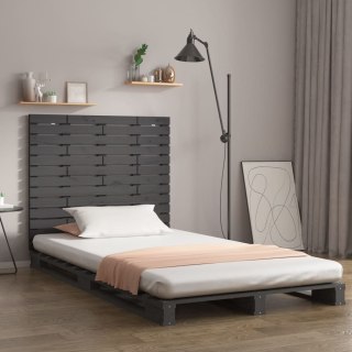 Wezgłowie łóżka, szare, 81x3x91,5 cm, lite drewno sosnowe