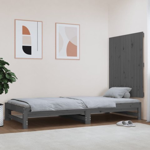 Wezgłowie łóżka, szare, 82,5x3x90 cm, lite drewno sosnowe