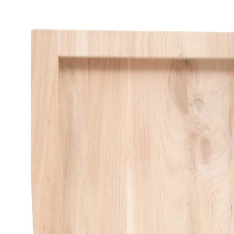 Półka, 100x30x(2-4) cm, surowe lite drewno dębowe