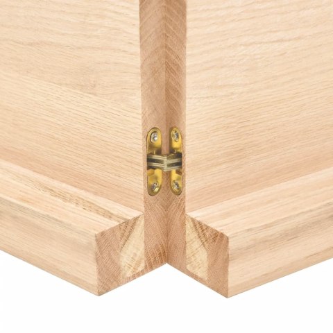 Półka, 120x40x(2-6) cm, surowe lite drewno dębowe