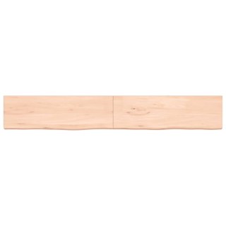 Półka, 200x30x(2-4) cm, surowe lite drewno dębowe