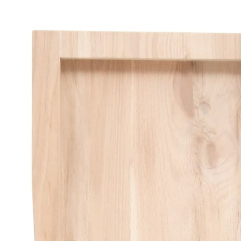 Półka, 200x30x(2-4) cm, surowe lite drewno dębowe