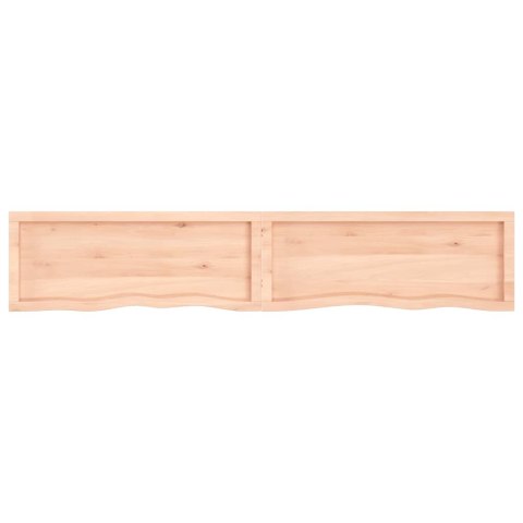 Półka, 200x40x(2-4) cm, surowe lite drewno dębowe