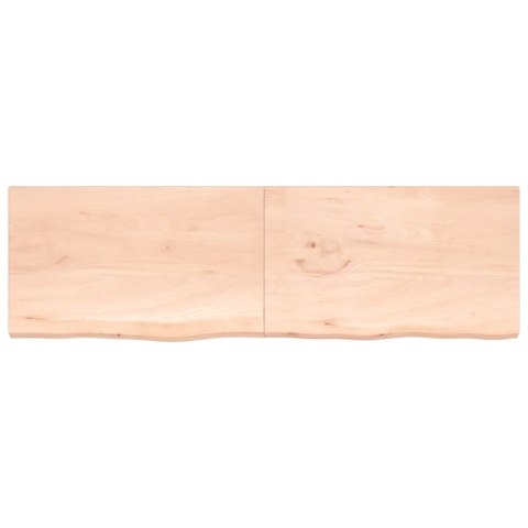 Półka, 200x60x(2-4) cm, surowe lite drewno dębowe