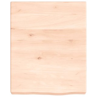 Półka, 40x50x(2-6) cm, surowe lite drewno dębowe