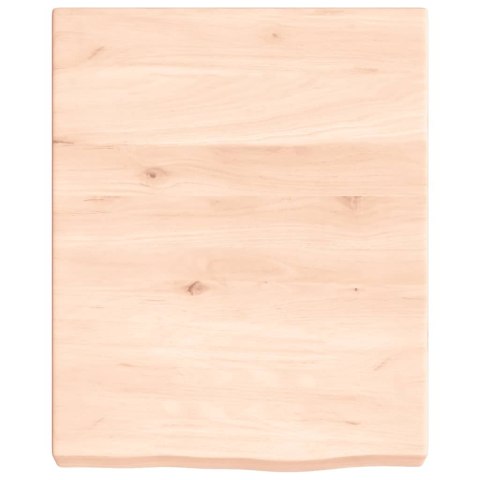 Półka, 40x50x(2-6) cm, surowe lite drewno dębowe