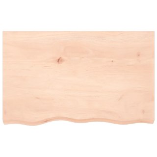 Półka, 80x50x(2-4) cm, surowe lite drewno dębowe