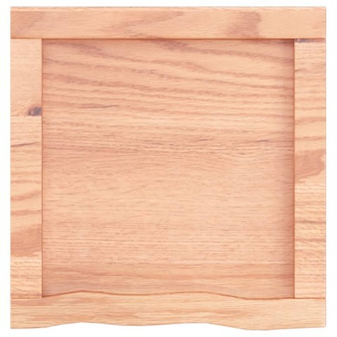 Półka, brązowa, 40x40x(2-6) cm, lakierowane lite drewno dębowe