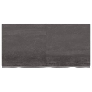 Półka, ciemnobrązowa, 120x60x(2-4) cm, wykończone drewno dębowe