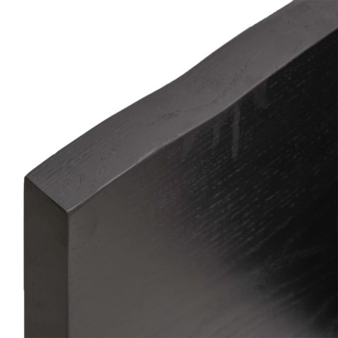 Półka, ciemnobrązowa, 120x60x(2-4) cm, wykończone drewno dębowe