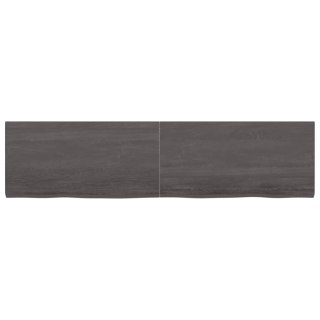 Półka, ciemnobrązowa, 160x40x(2-4) cm, wykończone drewno dębowe