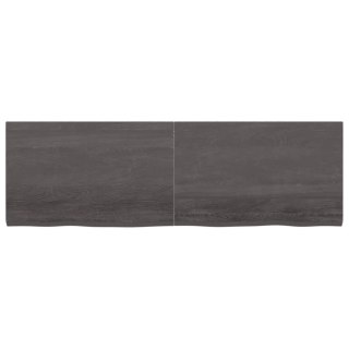 Półka, ciemnobrązowa, 160x50x(2-4) cm, wykończone drewno dębowe