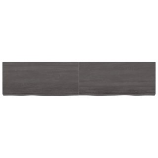 Półka, ciemnobrązowa, 180x40x(2-6) cm, wykończone drewno dębowe
