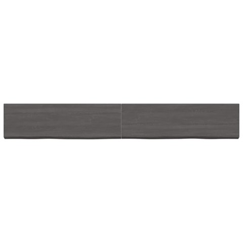 Półka, ciemnobrązowa, 200x30x(2-6) cm, wykończone drewno dębowe
