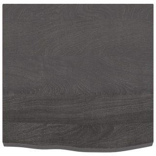 Półka, ciemnobrązowa, 60x60x(2-4) cm, wykończone drewno dębowe