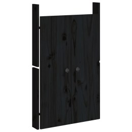 Drzwi szafki kuchennej na zewnątrz, czarne, 50x9x82 cm, sosna