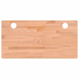 Blat biurka, 100x50x2,5 cm, lite drewno bukowe
