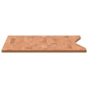 Blat do biurka, 110x(50-55)x1,5 cm, lite drewno bukowe