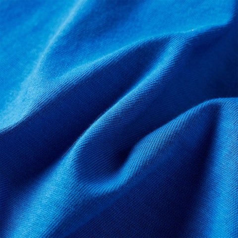Koszulka dziecięca z długimi rękawami, kobaltowoniebieska, 140
