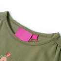 Koszulka dziecięca z długimi rękawami, khaki, 116
