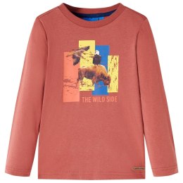 Koszulka dziecięca z długimi rękawami, kolor henny, 92