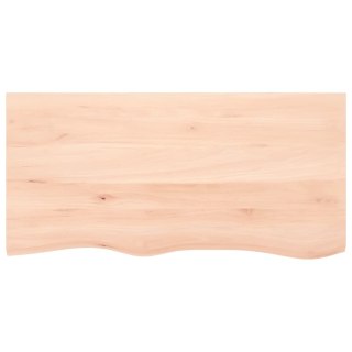 Półka, 100x50x(2-6) cm, surowe lite drewno dębowe