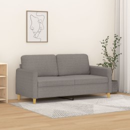 Sofa 2-osobowa, kolor taupe, 140 cm, tapicerowana tkaniną