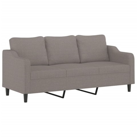 Sofa 3-osobowa, kolor taupe, 180 cm, tapicerowana tkaniną