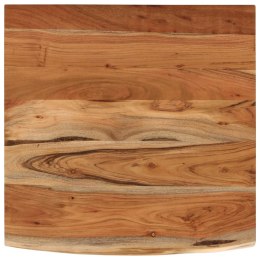 Blat biurka, 80x80x2,5 cm, drewno akacjowe, naturalna krawędź