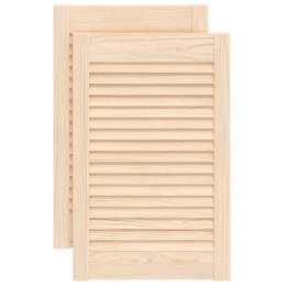 Drzwi żaluzjowe do szafki, 2 szt., 61,5x39,4 cm, drewno sosnowe