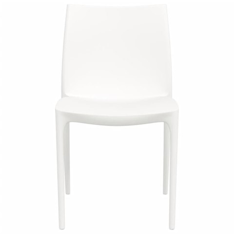 Krzesła ogrodowe, 2 szt, białe, 50x46x80 cm, polipropylen