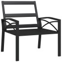 Krzesła ogrodowe z szarymi poduszkami, 2 szt, 68x76x79 cm, stal