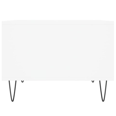 Stolik kawowy, biały 60x50x36,5 cm, materiał drewnopochodny