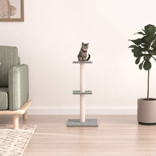 Drapak dla kota, z sizalowymi słupkami, jasnoszary, 73 cm