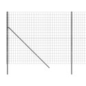Ogrodzenie z siatki drucianej, antracytowe, 2x25 m