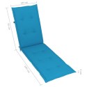 Poduszka na leżak, niebieska, (75+105)x50x3 cm