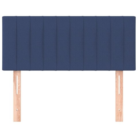 Zagłówek do łóżka, niebieski, 90x5x78/88 cm, tkanina