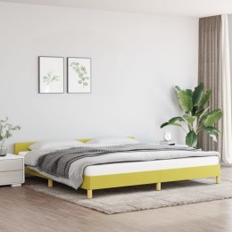 Rama łóżka z zagłówkiem, zielona, 200x200 cm, obita tkaniną