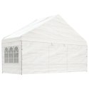 Namiot ogrodowy z dachem, biały, 5,88x2,23x3,75 m, polietylen