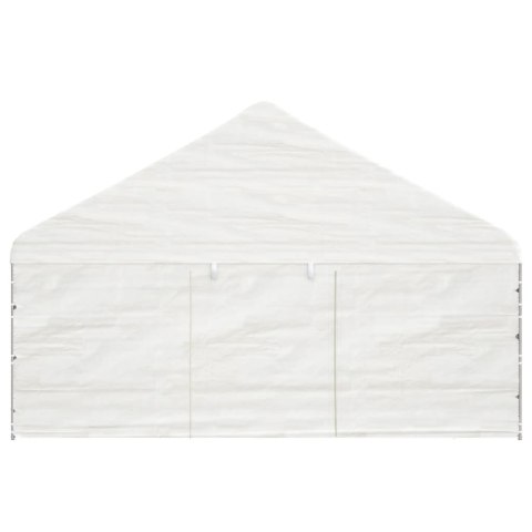 Namiot ogrodowy z dachem, biały, 5,88x2,23x3,75 m, polietylen