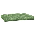 Poduszki na sofę z palet, 2 szt., wzór w liście, tkanina
