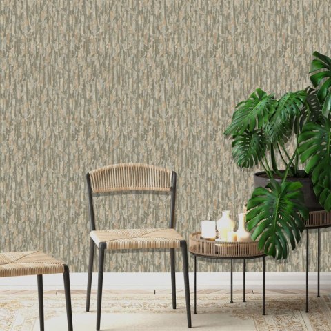 DUTCH WALLCOVERINGS Tapeta Phoenix, zielono-beżowa