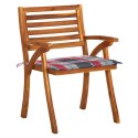 Krzesła ogrodowe z poduszkami, 8 szt., lite drewno akacjowe
