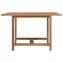 Ogrodowy stół jadalniany, 110x110x75 cm, lite drewno tekowe