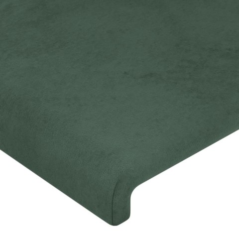 Zagłówek do łóżka, ciemnozielony, 90x5x78/88 cm, aksamit